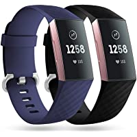 Faliogo 2 Paquetes Correa de Repuesto Compatible con Fitbit Charge 3 Correa-Fitbit Charge 4 Correa- Correas Deportivas…